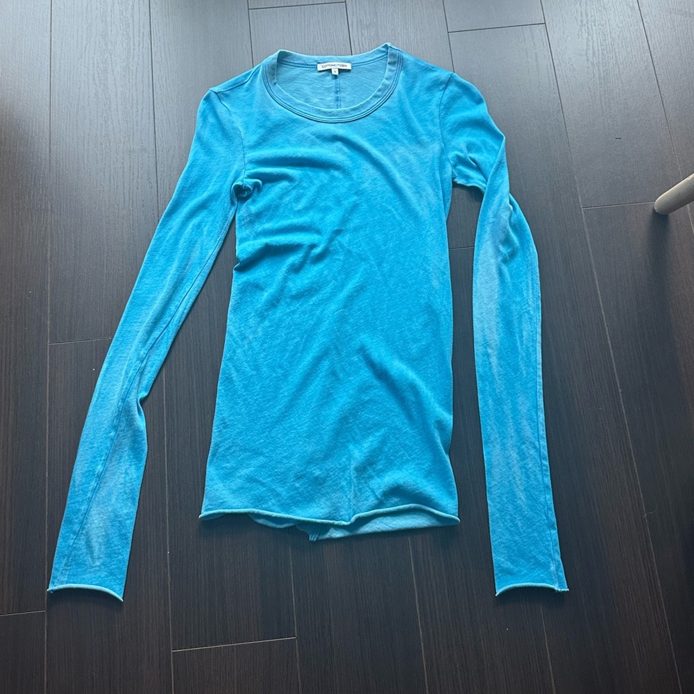 Cotton Citizen Blue Long Sleeve Women's Top